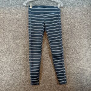 Carve Designs Leggings Womens XS Blue Striped Pull On Athleisure Workout Yoga